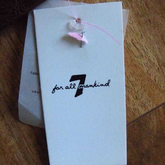 NWT -Womens 7 For All Mankind Brown Faux Alligator Leather Stretch Leggings Sz M - Picture 4 of 10